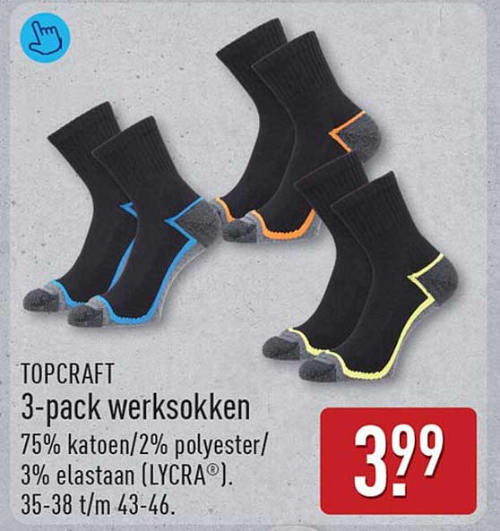 TOPCRAFT 3-pack werksokken