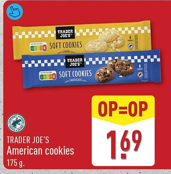 TRADER JOE'S American cookies 175 g. OP=OP