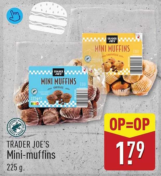 TRADER JOE'S Mini-muffins 225 g OP=OP