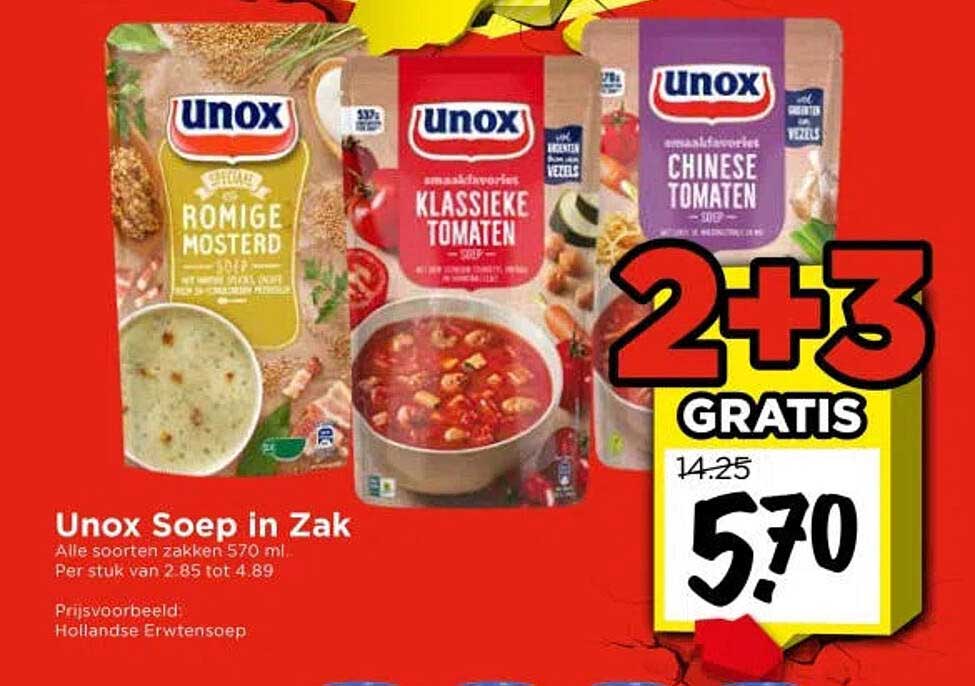 Unox Soep in Zak 2+3 GRATIS