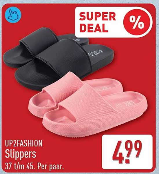 UP2FASHION Slippers 37 t/m 45. Per paar. SUPER DEAL