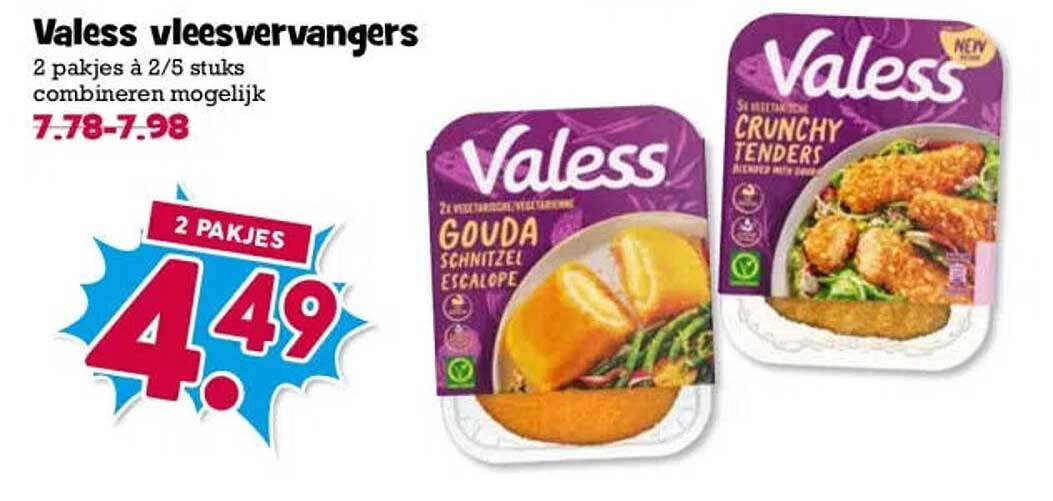 Valess vleesvervangers 2 pakjes à 2/5 stuks combineren mogelijk