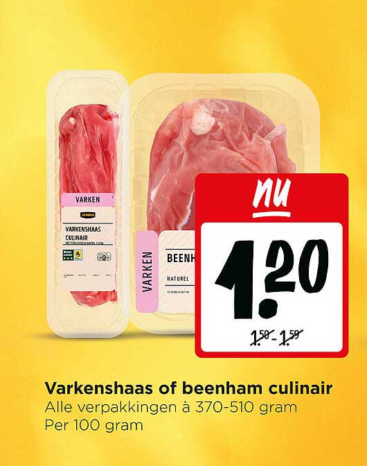 Varkenshaas of beenham culinair