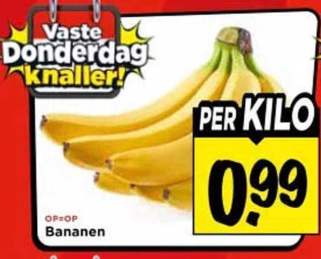 Vaste Donderdag knaller! Bananen PER KILO