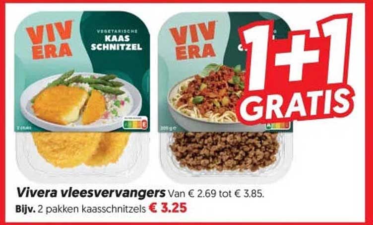 Vivera vleesvervangers 1+1 GRATIS