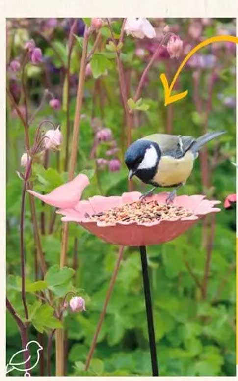 Vogelbad op prikker