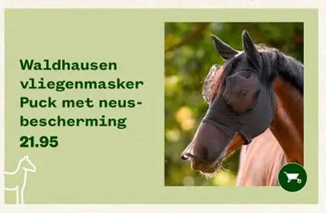 Waldhausen vliegenmasker Puck met neus-bescherming