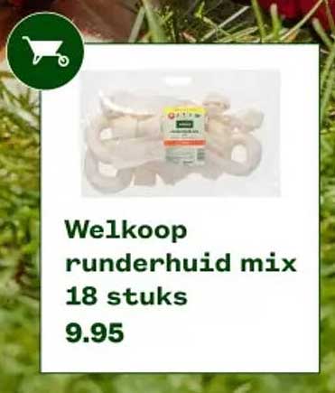 Welkoop runderhuid mix 18 stuks