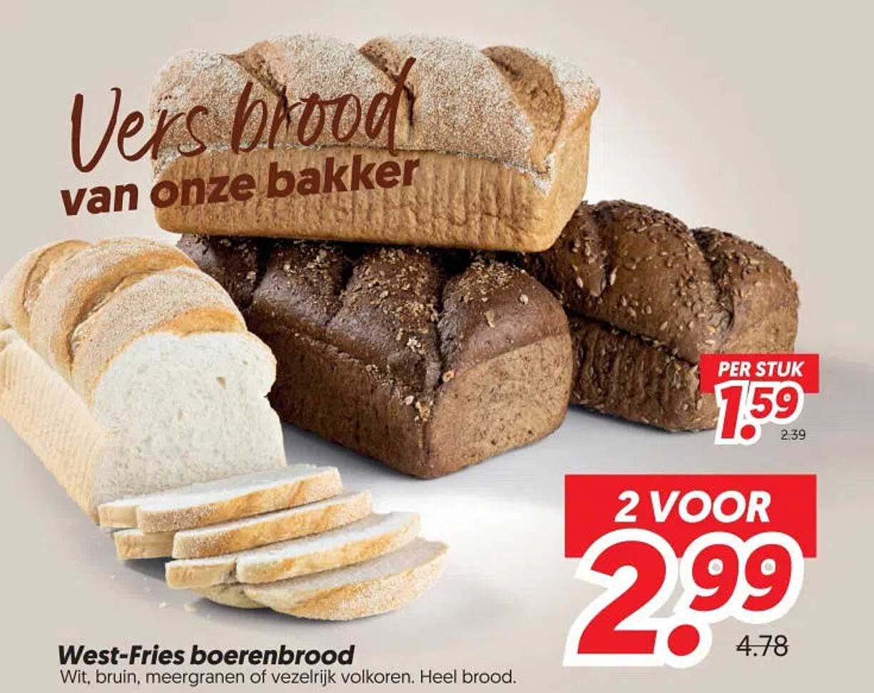 West-Fries boerenbrood 2 voor 2.99
