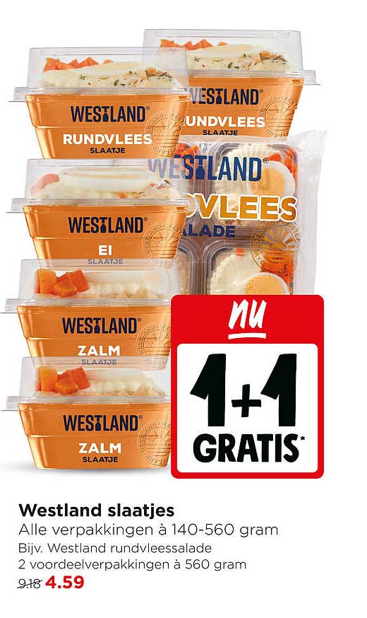 Westland slaatjes 1+1 gratis