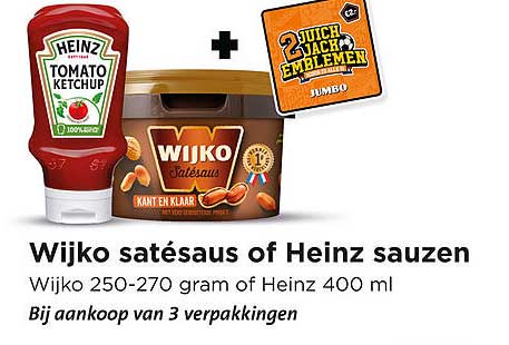 Wijko satésaus of Heinz sauzen