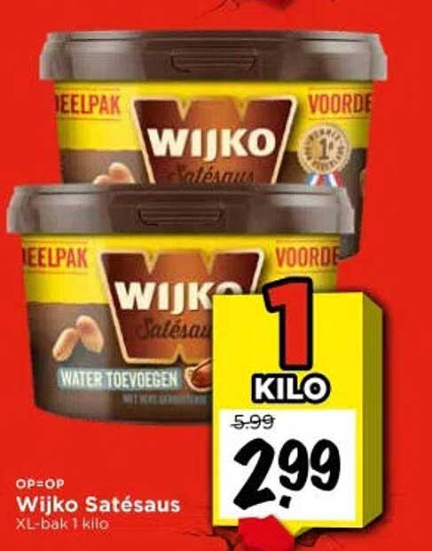 Wijko Satésaus XL-bak 1 kilo