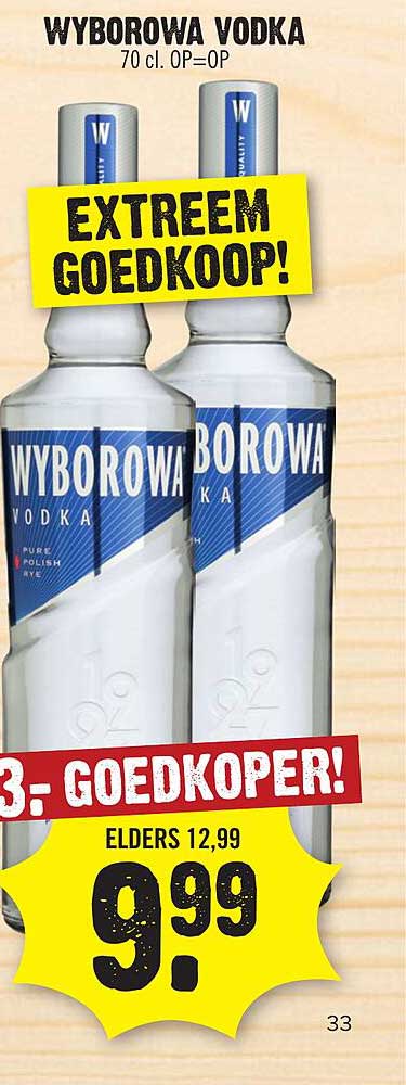 WYBOROWA VODKA 70 cl. OP=OP