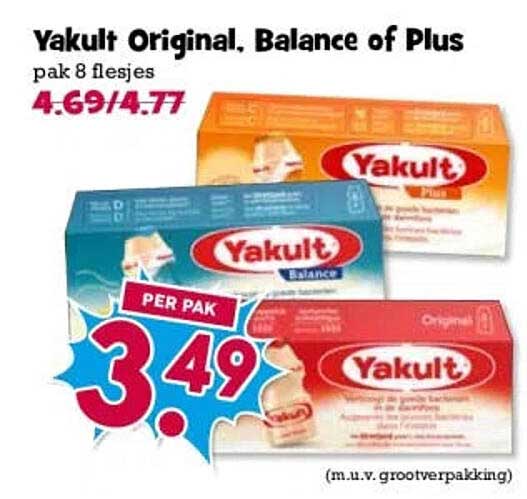 Yakult Original, Balance of Plus pak 8 flesjes