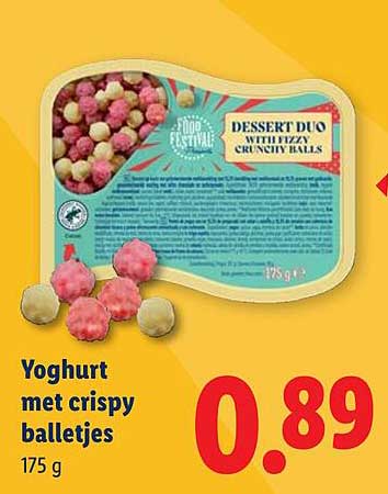 Yoghurt met crispy balletjes 175 g