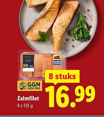 Zalmfilet 8 x 125 g 8 stuks
