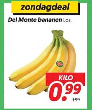 zondagdeal Del Monte bananen Los.