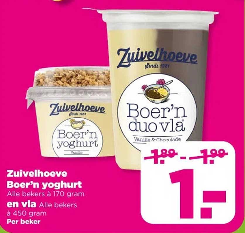 Zuivelhoeve Boer’n yoghurt en vla