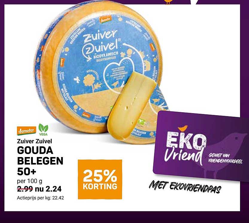 Zuiver Zuivel Gouda Belegen 50+ 25% korting