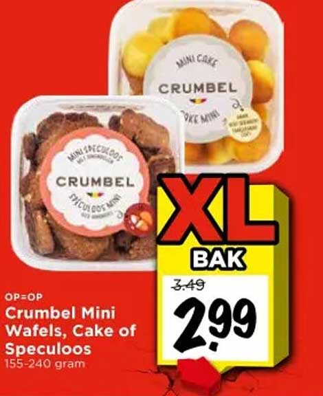 Crumbel Mini Wafels, Cake of Speculoos