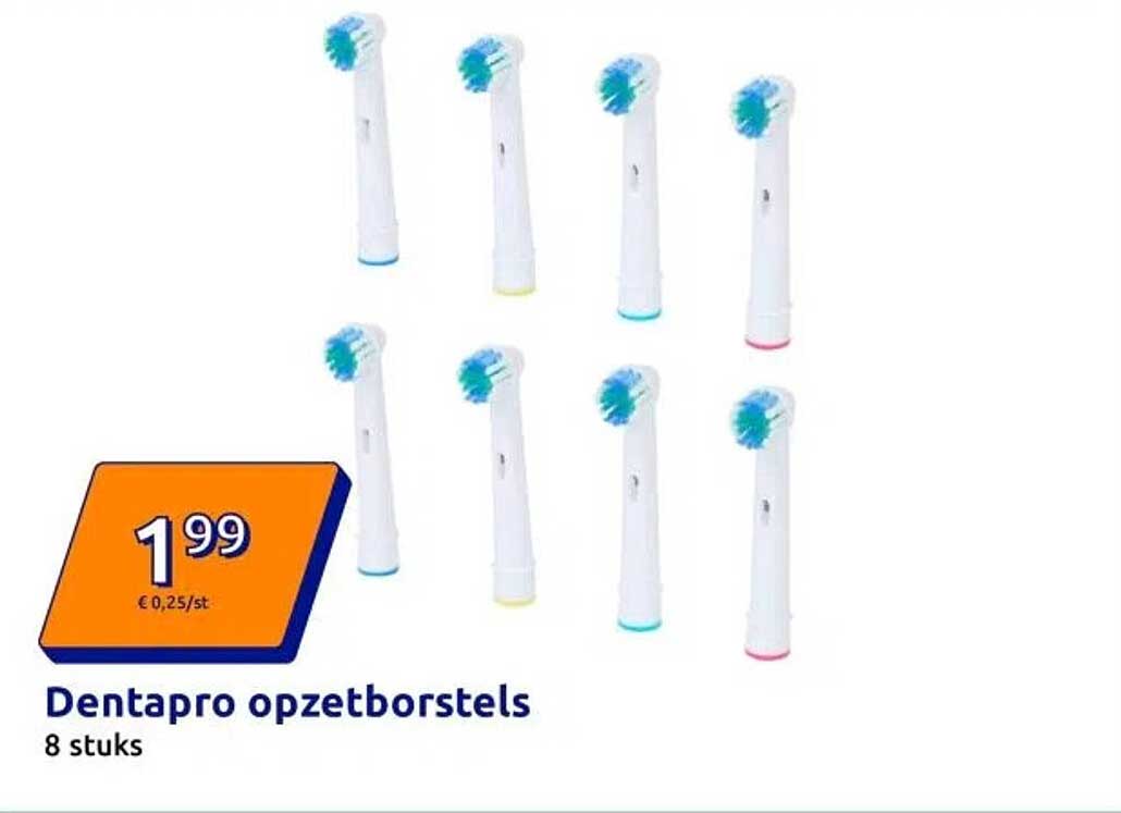 Dentapro opzetborstels 8 stuks