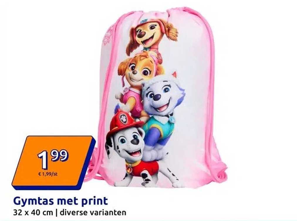 Gymtas met print