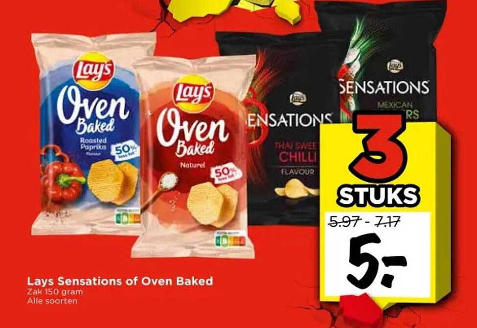 Lays Sensations of Oven Baked Zak 150 gram Alle soorten