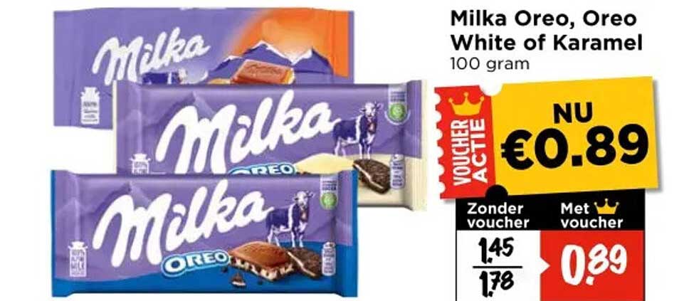 Milka Oreo, Oreo White of Karamel 100 gram