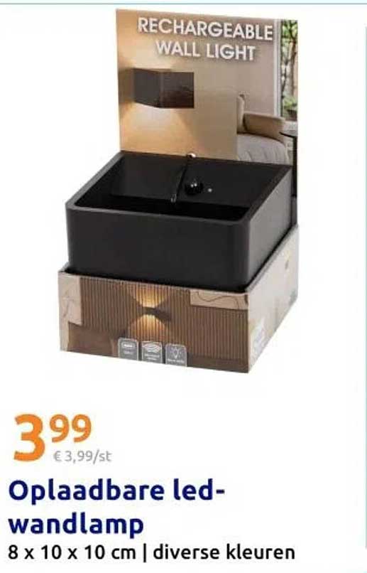 Oplaadbare led-wandlamp