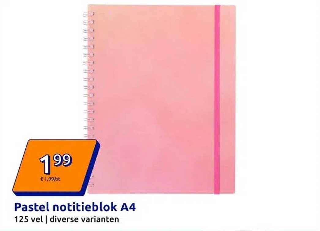 Pastel notitieblok A4