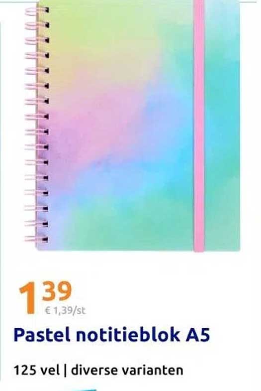 Pastel notitieblok A5