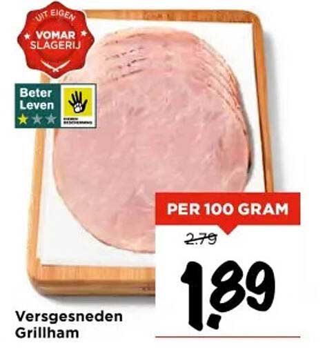 Versgesneden Grillham