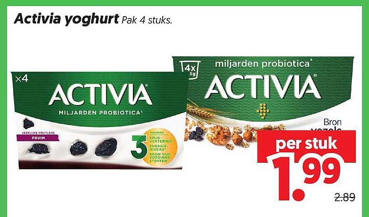 Activia yoghurt Pak 4 stuks.