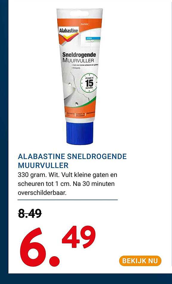 ALABASTINE SNELDROGENDE MUURVULLER