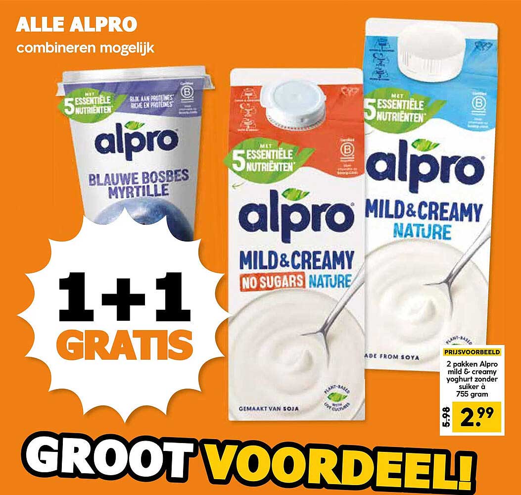 ALLE ALPRO combineren mogelijk 1+1 GRATIS