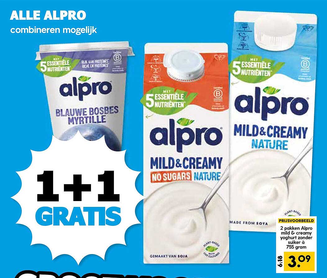 ALLE ALPRO combineren mogelijk 1+1 GRATIS
