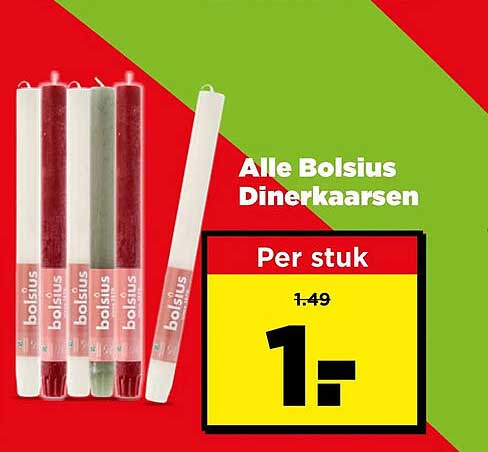 Alle Bolsius Dinerkaarsen