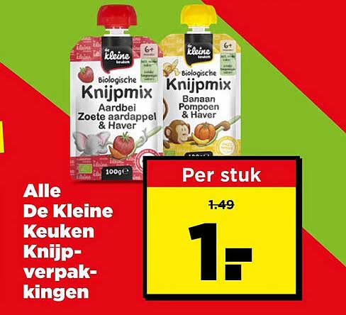 Alle De Kleine Keuken Knijp-verpakkingen
