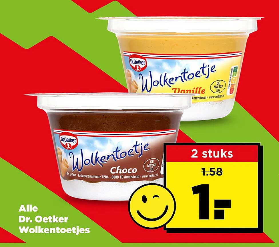 Alle Dr. Oetker Wolkentoetjes 2 stuks