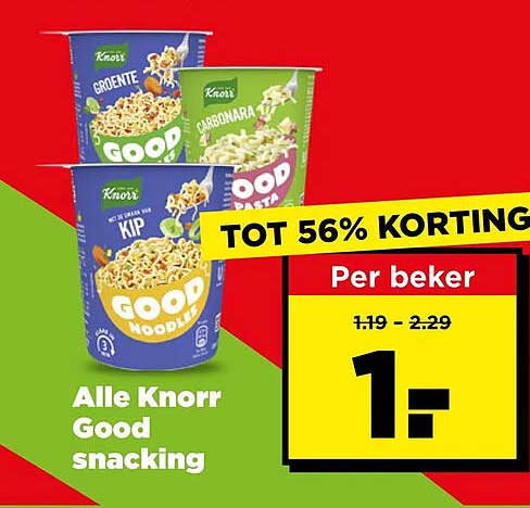 Alle Knorr Good snacking TOT 56% KORTING
