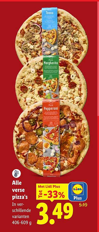 Alle verse pizza's