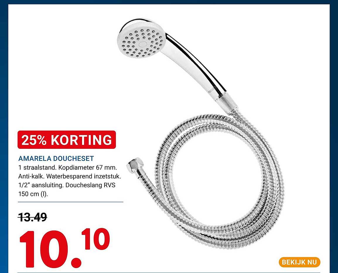 AMARELA DOUCHSET 25% KORTING