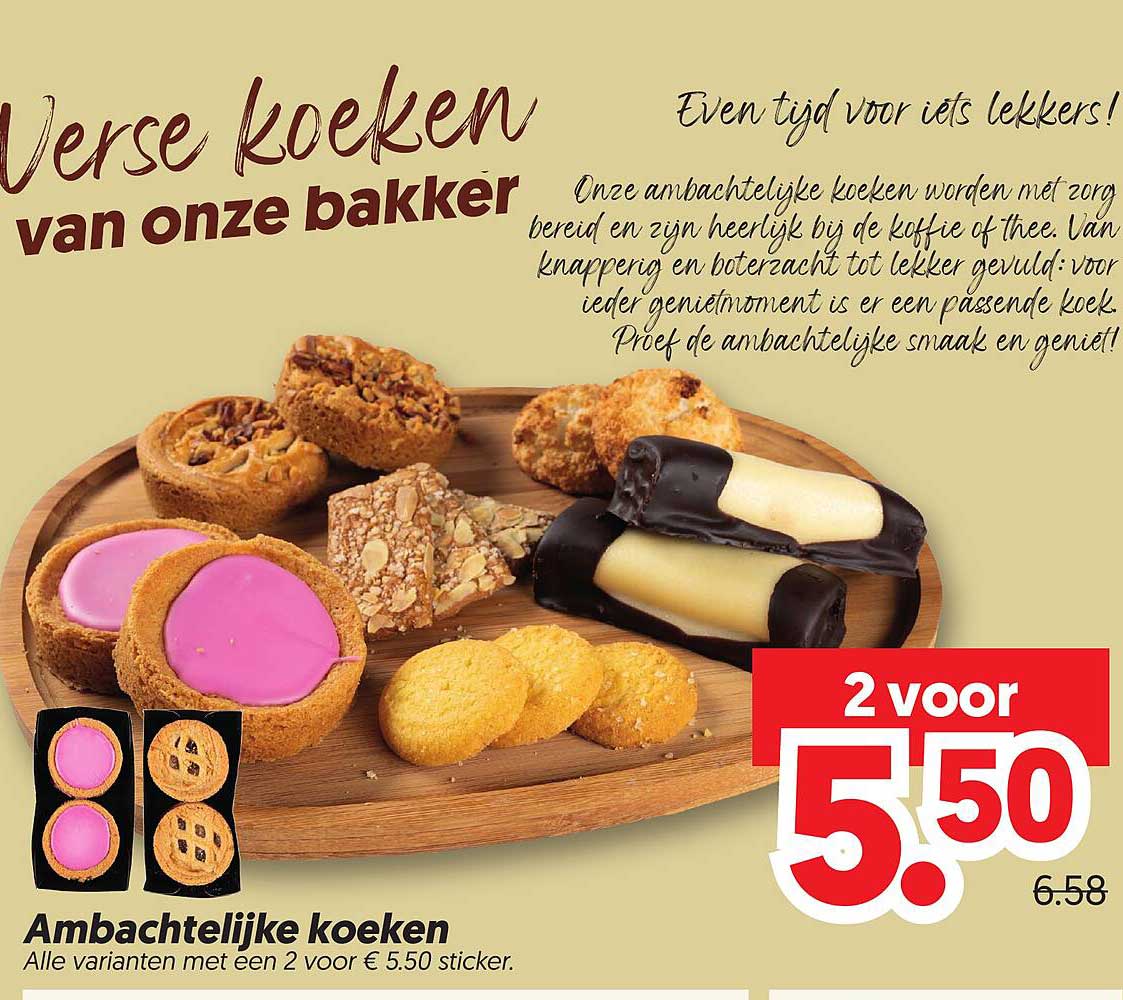 Ambachtelijke koeken 2 voor 5.50