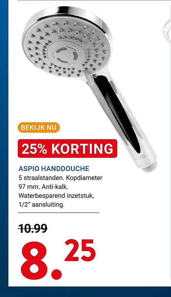 ASPIO HANDDOUCHE 25% KORTING