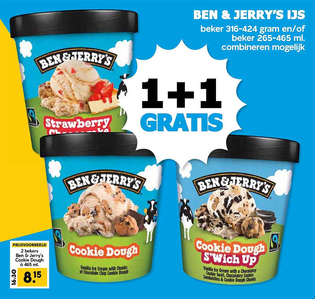 BEN & JERRY'S IJS 1+1 GRATIS