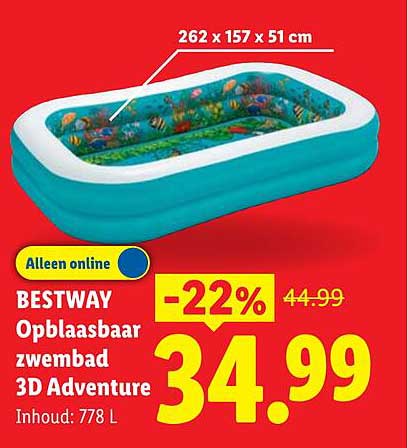 BESTWAY Opblaasbaar zwembad 3D Adventure -22%