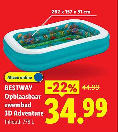 BESTWAY Opblaasbaar zwembad 3D Adventure Alleen online