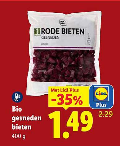 Bio gesneden bieten 400 g -35%