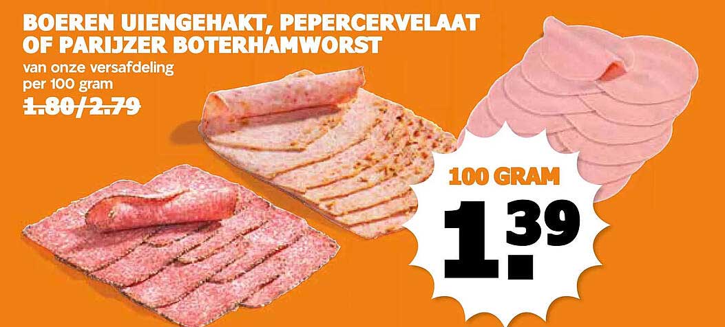 BOEREN UIENGHAKT, PEPERCERVELAAT OF PARIZER BOTERHAMWORST