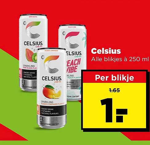 Celsius Alle blikjes à 250 ml Per blikje